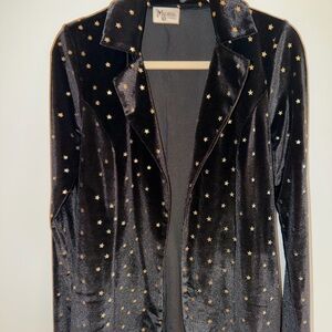 Show Me Your Mumu -  Velvet Star-Patterned Boss Blazer